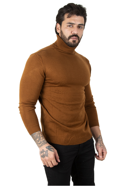 DeepSEA  Standart Fit Balıkçı Yaka Düz Kazak 2002292