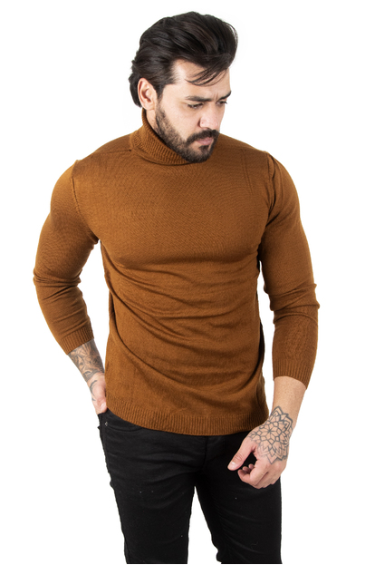 DeepSEA  Standart Fit Balıkçı Yaka Düz Kazak 2002292