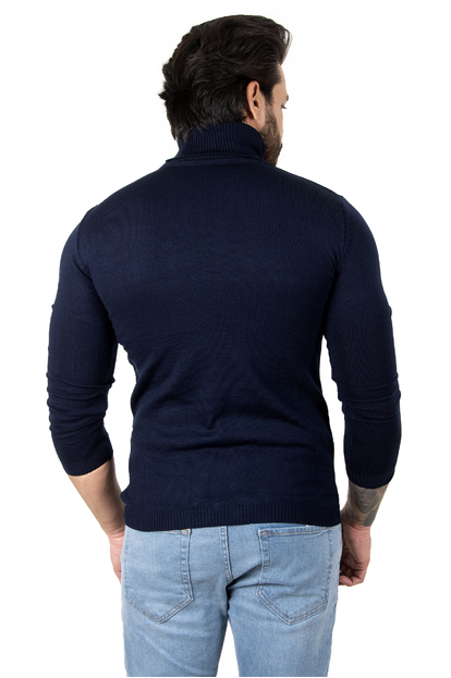 DeepSEA  Standart Fit Balıkçı Yaka Düz Kazak 2002292