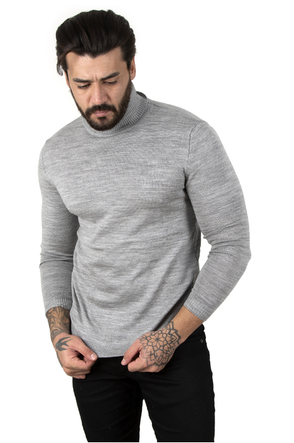 DeepSEA  Standart Fit Balıkçı Yaka Düz Kazak 2002292
