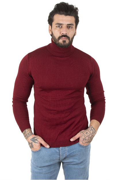 DeepSEA  Standart Fit Balıkçı Yaka Düz Kazak 2002292