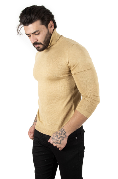 DeepSEA  Standart Fit Balıkçı Yaka Düz Kazak 2002292
