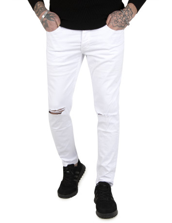 DeepSEA Dizleri Yırtık Likralı Slim Fit Erkek Kot Pantolon 1902114