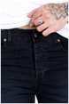 DeepSEA Arka Cep Çift Dikişli Dar Kesim Likralı Düğmeli Erkek Kot Pantolon 2103000