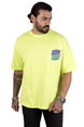 DeepSEA Önü ve Arkası Stay Cool Yazı Baskılı Oversize Erkek Tişört 2200508