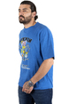 DeepSEA Önü Yazılı Ayıcık Baskılı Oversize Erkek Tişört 2200511