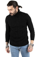 DeepSEA Desenli Tam Balıkçı Yaka Slimfit Erkek Kazak 2301462