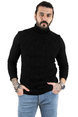 DeepSEA Desenli Tam Balıkçı Yaka Slimfit Erkek Kazak 2301462