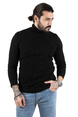 DeepSEA Desenli Tam Balıkçı Yaka Slimfit Erkek Kazak 2301462