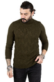 DeepSEA Desenli Tam Balıkçı Yaka Slimfit Erkek Kazak 2301462