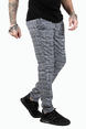 DeepSEA Ekose Desenli Beli Lastikli Bağcıklı Dar Paça Slim Fit Erkek Pantolon 2205010