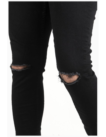 DeepSEA Dizleri Yırtık Likralı Slim Fit Erkek Kot Pantolon 1902114 2