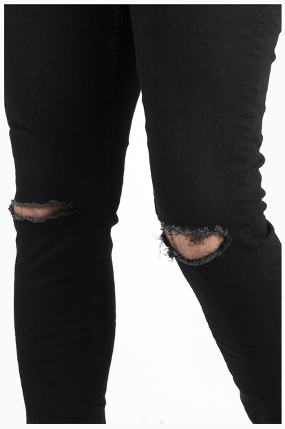 DeepSEA Dizleri Yırtık Likralı Slim Fit Erkek Kot Pantolon 1902114