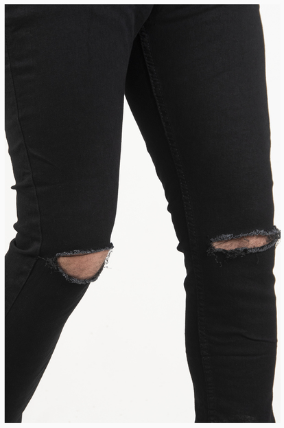 DeepSEA Dizleri Yırtık Likralı Slim Fit Erkek Kot Pantolon 1902114