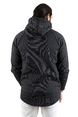 DeepSEA Çizgi Desenli Eteği Oval Kapüşonlu Erkek Sweatshirt 2303110