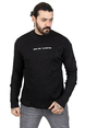 DeepSEA Likralı Yarım Balıkçı Önü Nakışlı Yeni Sezon Erkek Sweatshirt 2303103