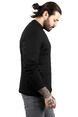 DeepSEA Likralı Yarım Balıkçı Önü Nakışlı Yeni Sezon Erkek Sweatshirt 2303103