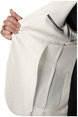 DeepSEA Gofle Kumaş Çizgi Desenli Çift Düğme Erkek Blazer Ceket 2301831