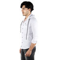 DeepSEA Kapüşonlu Cepli Slim Fit Likralı Kot Gömlek 2300396