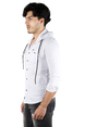DeepSEA Kapüşonlu Cepli Slim Fit Likralı Kot Gömlek 2300396