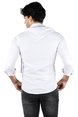 DeepSEA Kapüşonlu Cepli Slim Fit Likralı Kot Gömlek 2300396