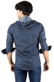 DeepSEA Kapüşonlu Cepli Slim Fit Likralı Kot Gömlek 2300396