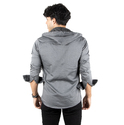 DeepSEA Kapüşonlu Cepli Slim Fit Likralı Kot Gömlek 2300396