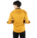 DeepSEA Kapüşonlu Cepli Slim Fit Likralı Kot Gömlek 2300396