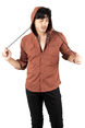 DeepSEA Kapüşonlu Cepli Slim Fit Likralı Kot Gömlek 2300396