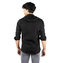 DeepSEA Kapüşonlu Cepli Slim Fit Likralı Kot Gömlek 2300396
