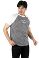 DeepSEA Omuzu Parçalı Örme Kumaş Önü Baskılı Likralı Tişört 2300784