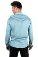 DeepSEA Kapüşonlu Cepli Slim Fit Likralı Kot Gömlek 2300396