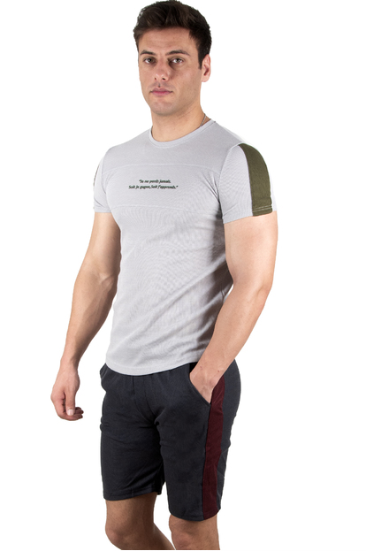 DeepSEA Desenli Önü Yazılı 2'li Şort Tişört Takım 2303175