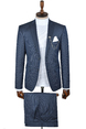 DeepSEA Çizgili Çift Düğme Çift Yırtmaç Slim Fit 2li Takım Elbise 2300314