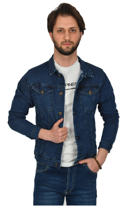 DeepSEA Lazer Kesim Slim Fit Likralı Kot Mont 2201007