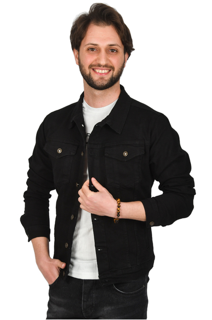 DeepSEA Lazer Kesim Slim Fit Likralı Kot Mont 2201007