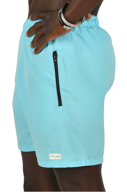 DeepSEA Hızlı Kuruyan Micro Polyester Fileli Cep Fermuarlı Kısa Deniz Şortu 2403008