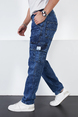 DeepSEA Baggy Rahat Kesim Kot Jean Kargo Pantolon 2407009