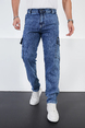 DeepSEA Baggy Rahat Kesim Kot Jean Kargo Pantolon 2407009