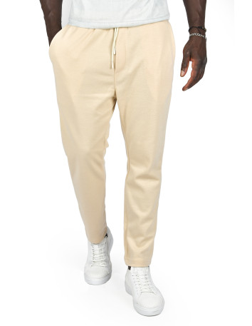 DeepSEA Beli Lastikli Bağcıklı Penye Spor Jogger Pantolon 2405001
