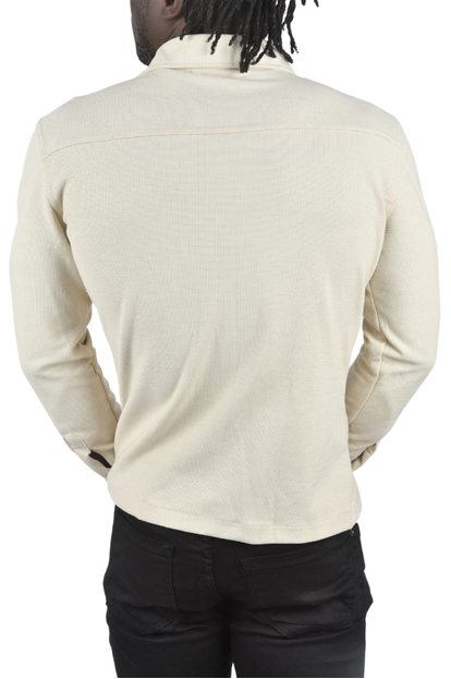DeepSEA Örgü Desenli Çıtçıtlı Cepli Spor Ceket 2500557