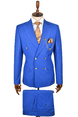 DeepSEA Metal Düğmeli Cep Detaylı Slim Fit Kruvaze 2li Takım Elbise 2300325