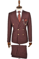 DeepSEA Metal Düğmeli Cep Detaylı Slim Fit Kruvaze 2li Takım Elbise 2300325