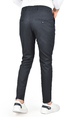 DeepSEA Kendinden Desenli Slim Fit Likralı Keten Pantolon 2502310