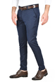 DeepSEA Kendinden Desenli Slim Fit Likralı Keten Pantolon 2502310