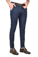 DeepSEA Kendinden Desenli Slim Fit Likralı Keten Pantolon 2502310