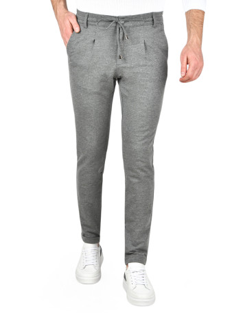 DeepSEA Beli Lastikli Slim Fit Likralı Duble Paça Penye Spor Pantolon 2502385