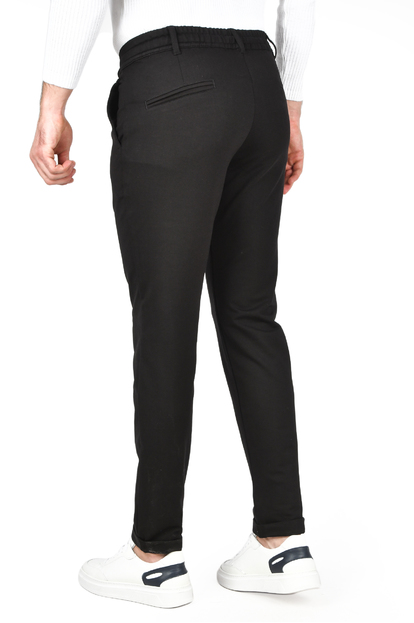 DeepSEA Beli Lastikli Slim Fit Likralı Duble Paça Penye Spor Pantolon 2502385