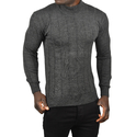 DeepSEA Slim Fit Likralı Tüylenme Yapmayan Yarım Balıkçı Çizgili Kazak 2505503