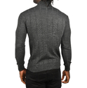 DeepSEA Slim Fit Likralı Tüylenme Yapmayan Yarım Balıkçı Çizgili Kazak 2505503